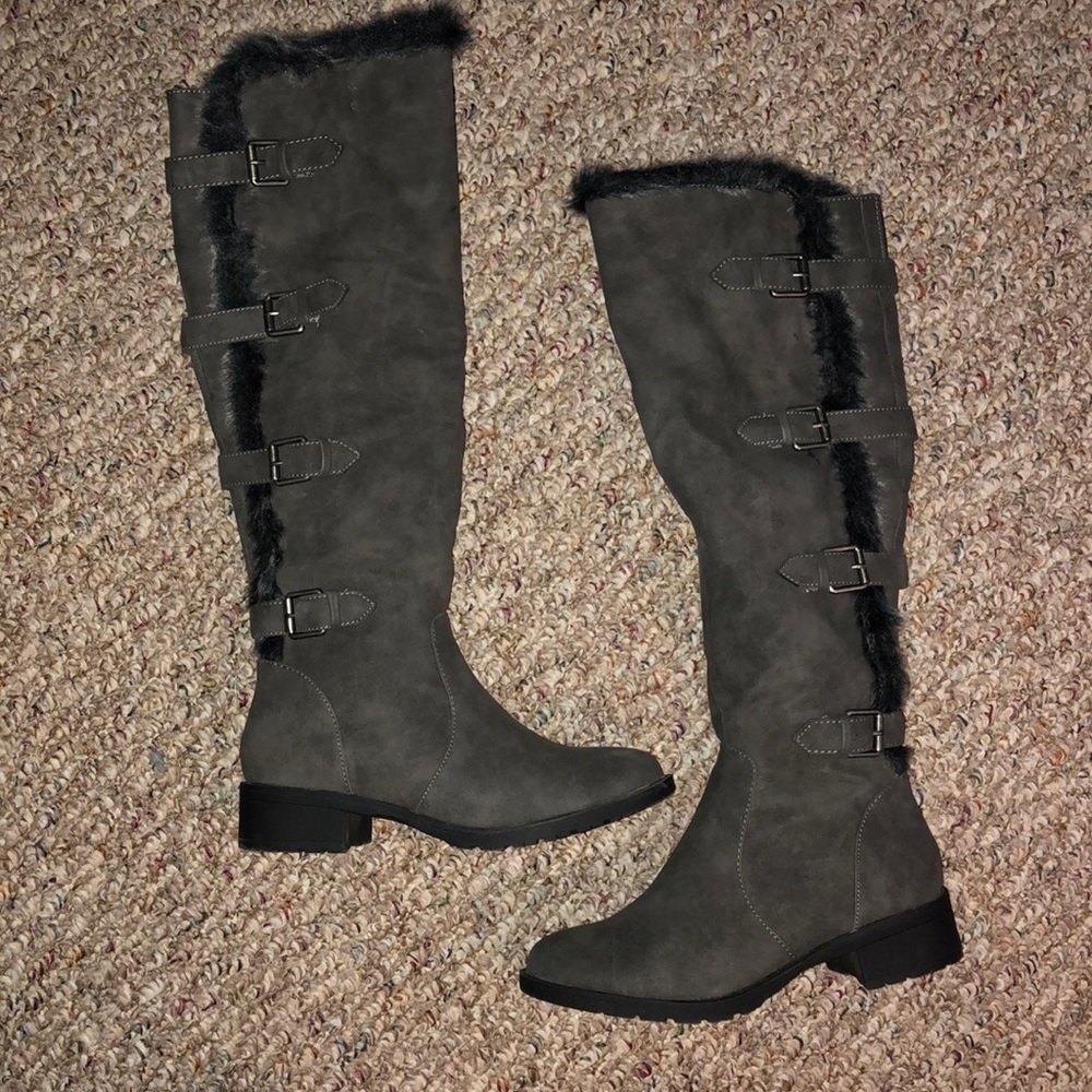 JustFab Gray Boots